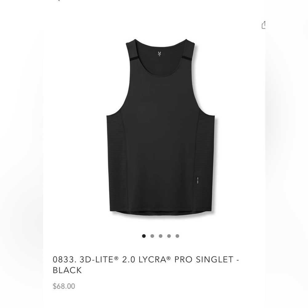 ASRV 3D-Lite Lycra Tank Top - Jet Black